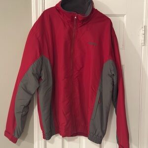 Cabela's Red and Gray Windbreaker Jacket